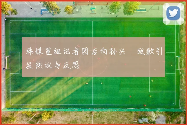 韩媒重组记者团后向孙兴慜致歉引发热议与反思